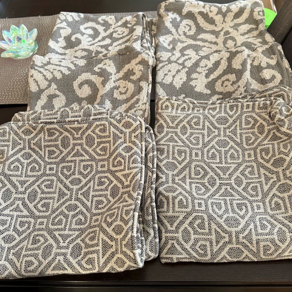 Decorative pillows cases cushion covers for sofa 20x20 inches gray/white